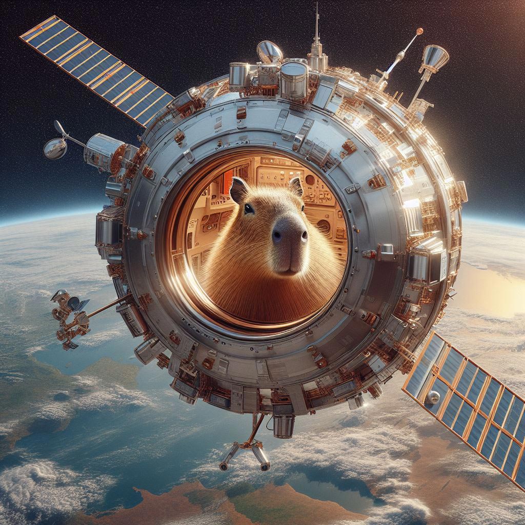 capibara nello spazio