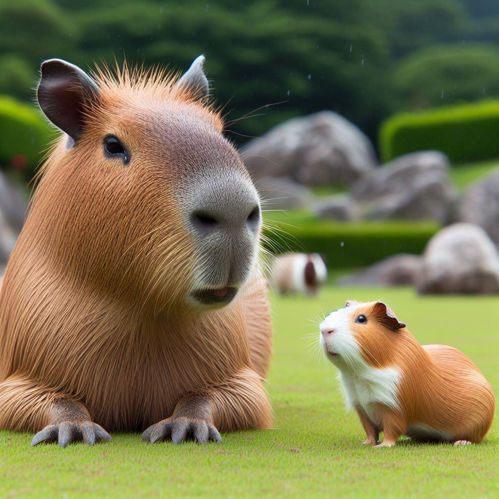 capibara e porcellino d'india